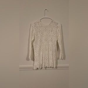 Zara white lace top